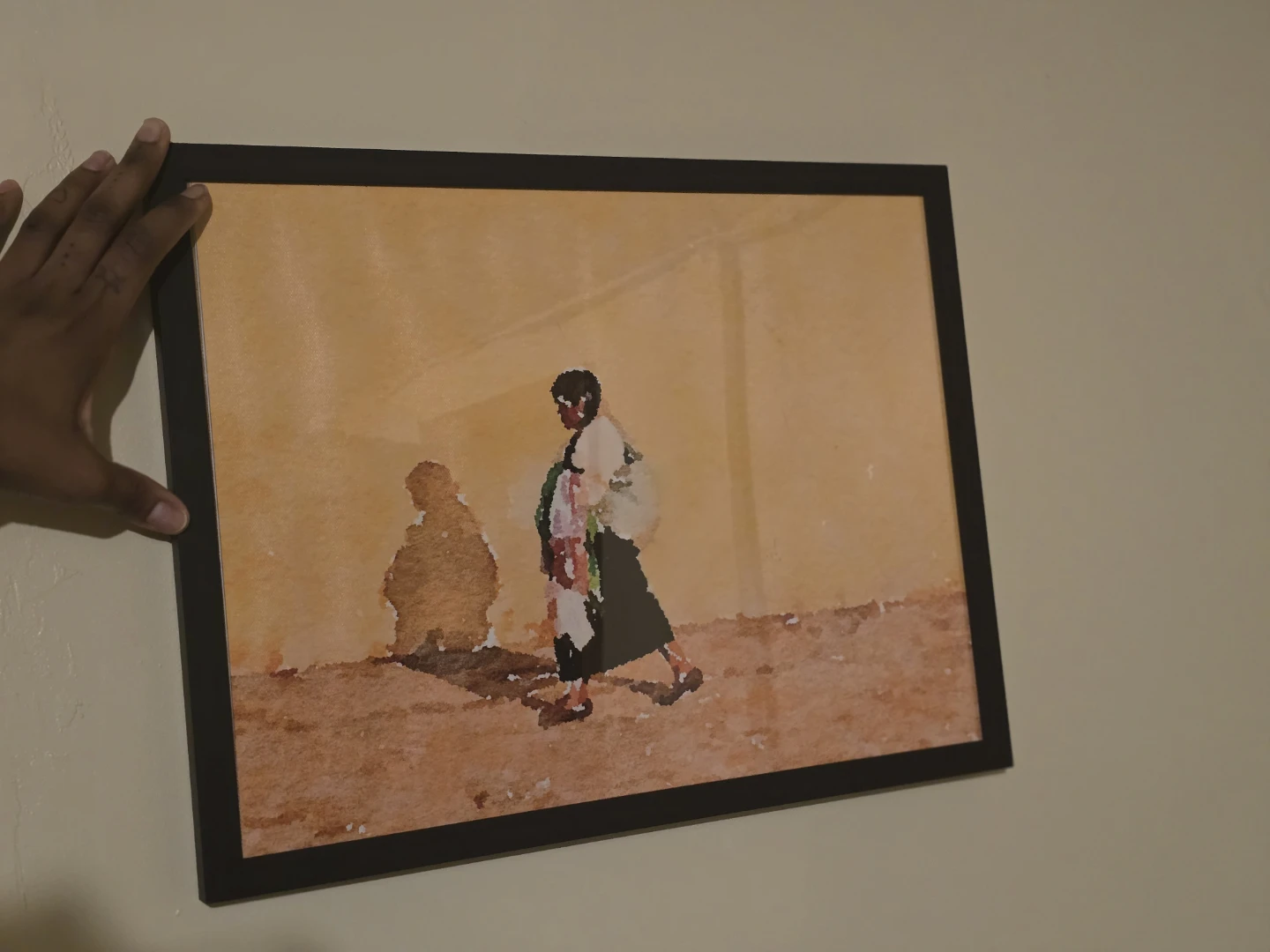 Mexican Mother black Framed Watercolor Painting Wall Art decor - photo 3