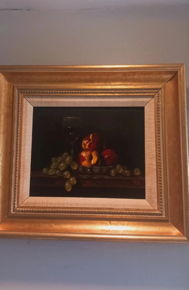 Authentic Signed Still Life Oil  Painting Artwork