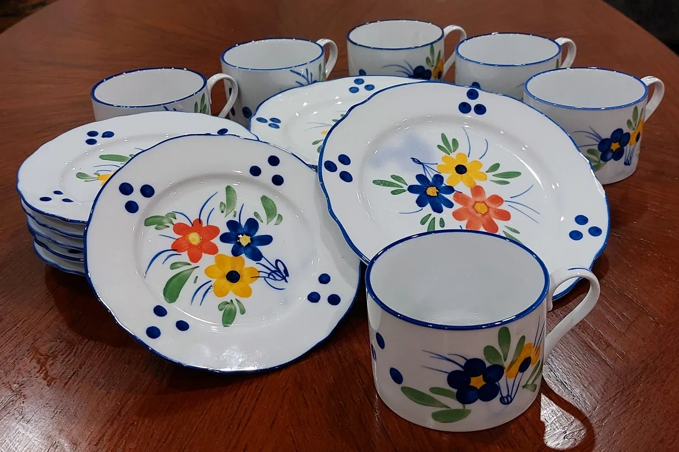 Floral Plate and Cup Set