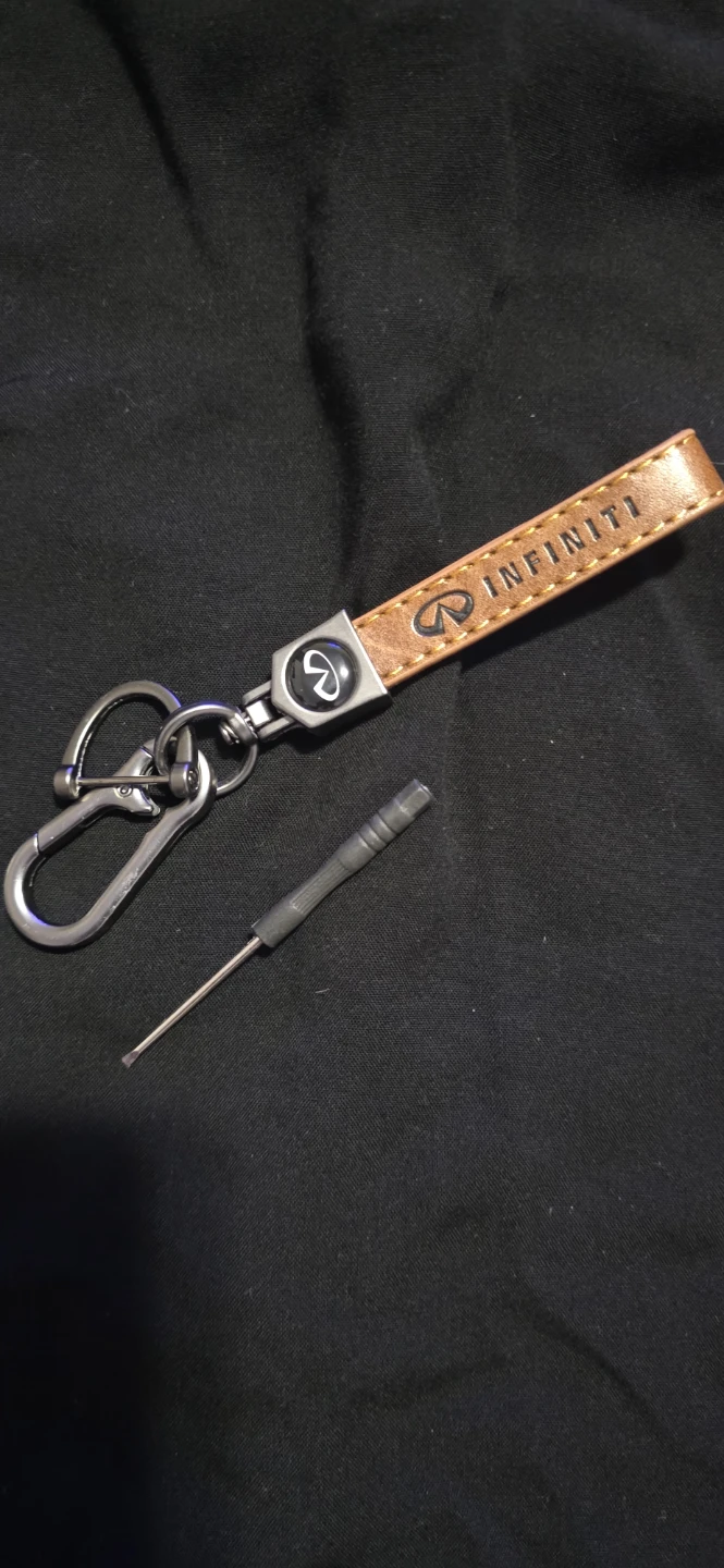 Infiniti Leather Keychain with Screwdriver - NEW