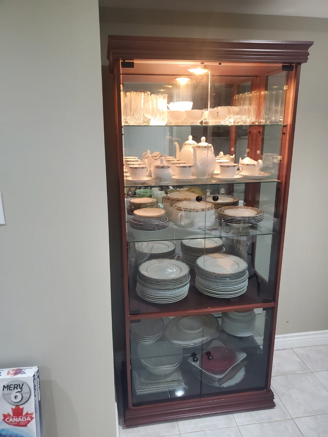 Display Cabinet - Dark Wood