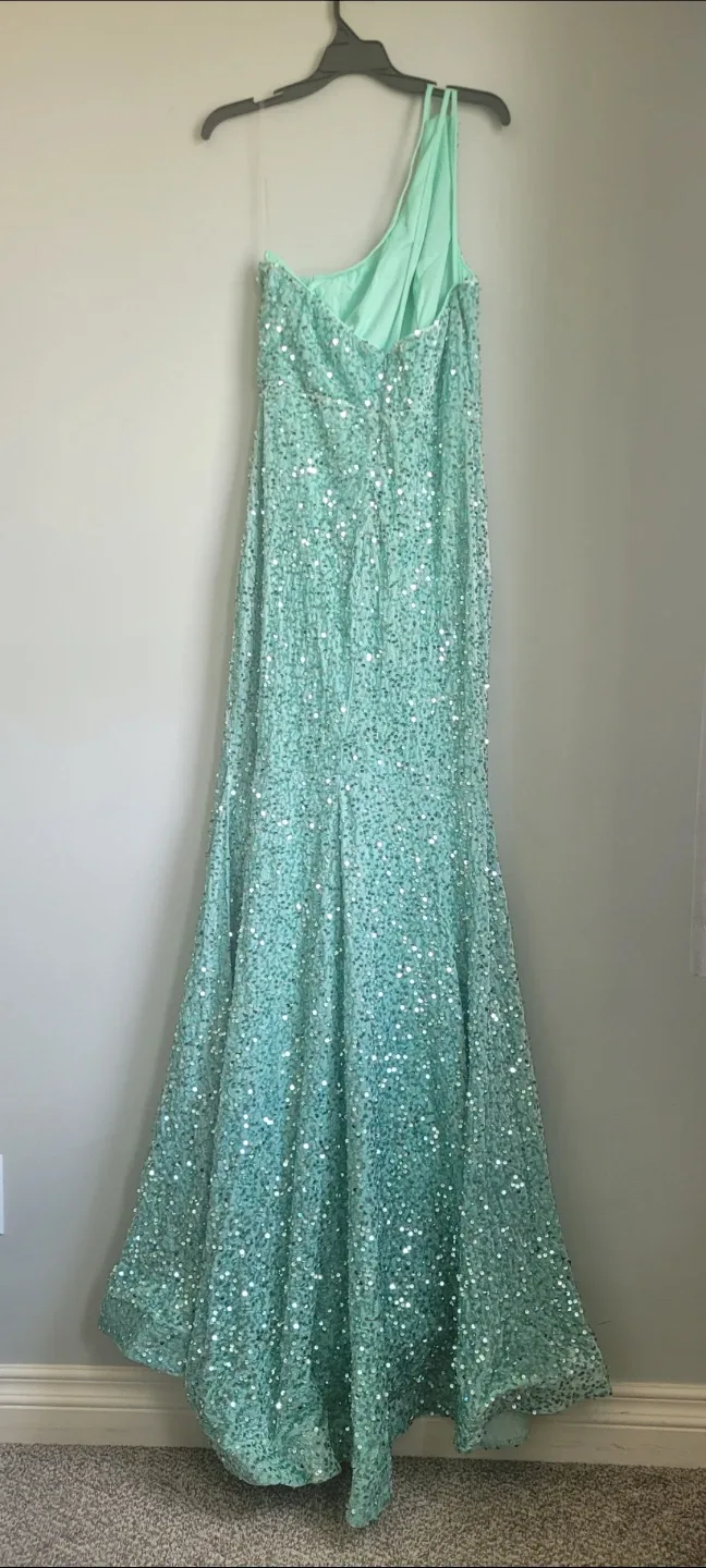 Sequin One-Shoulder Gown image indicator(3)