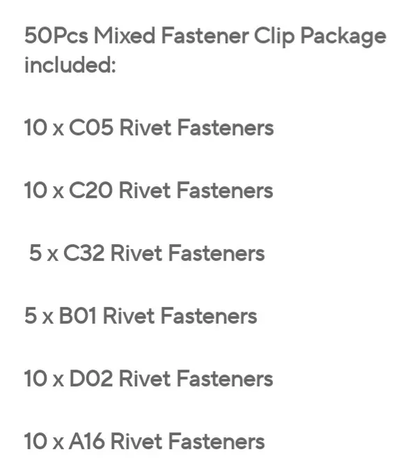 Besper Car Retainer Clips & Tool Kit image indicator(7)