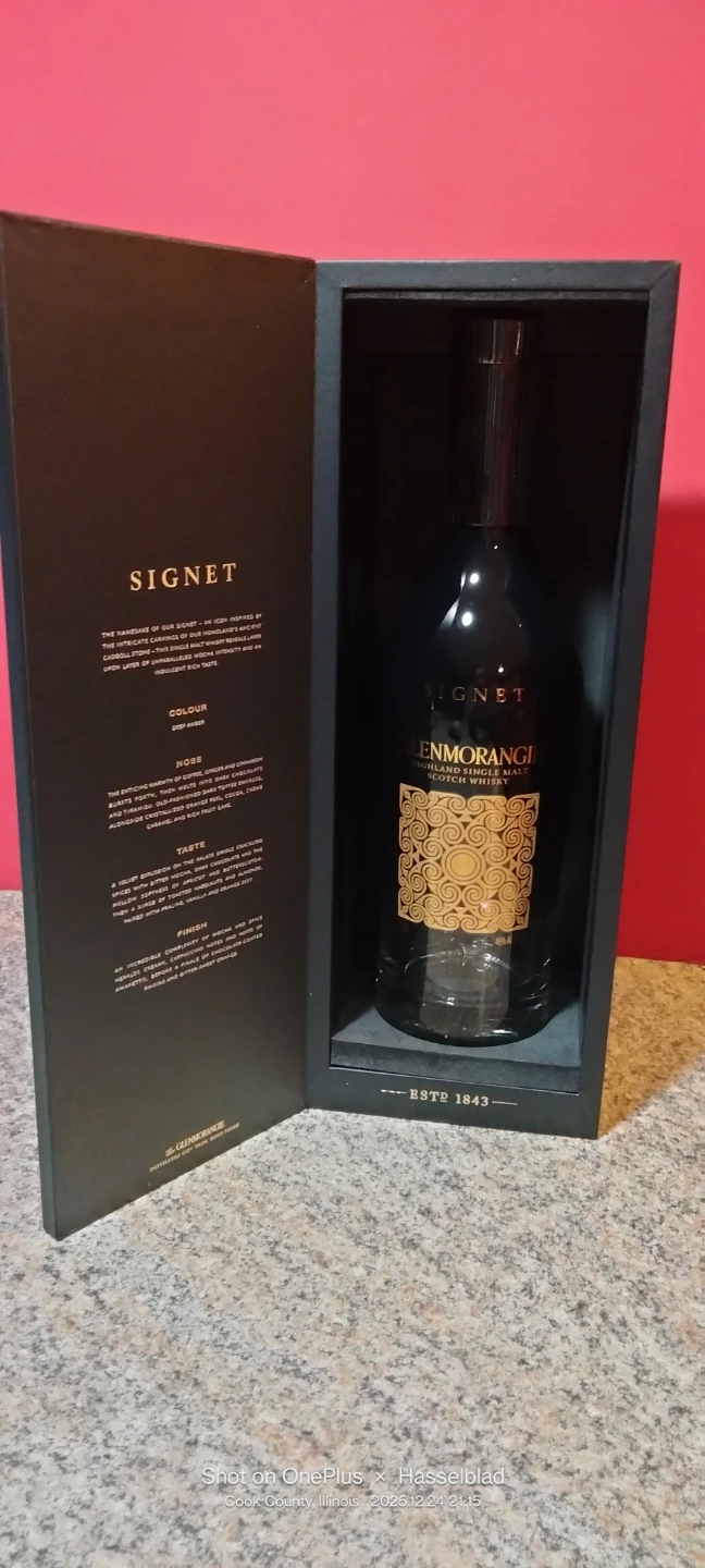 Empty Bottle and Box Glenmorangie Signet Single