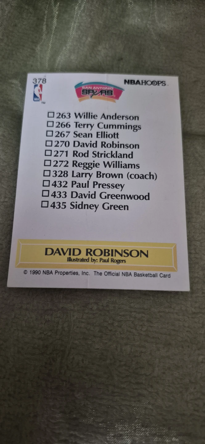 David Robinson NBA Hoops Trading Card - photo 2