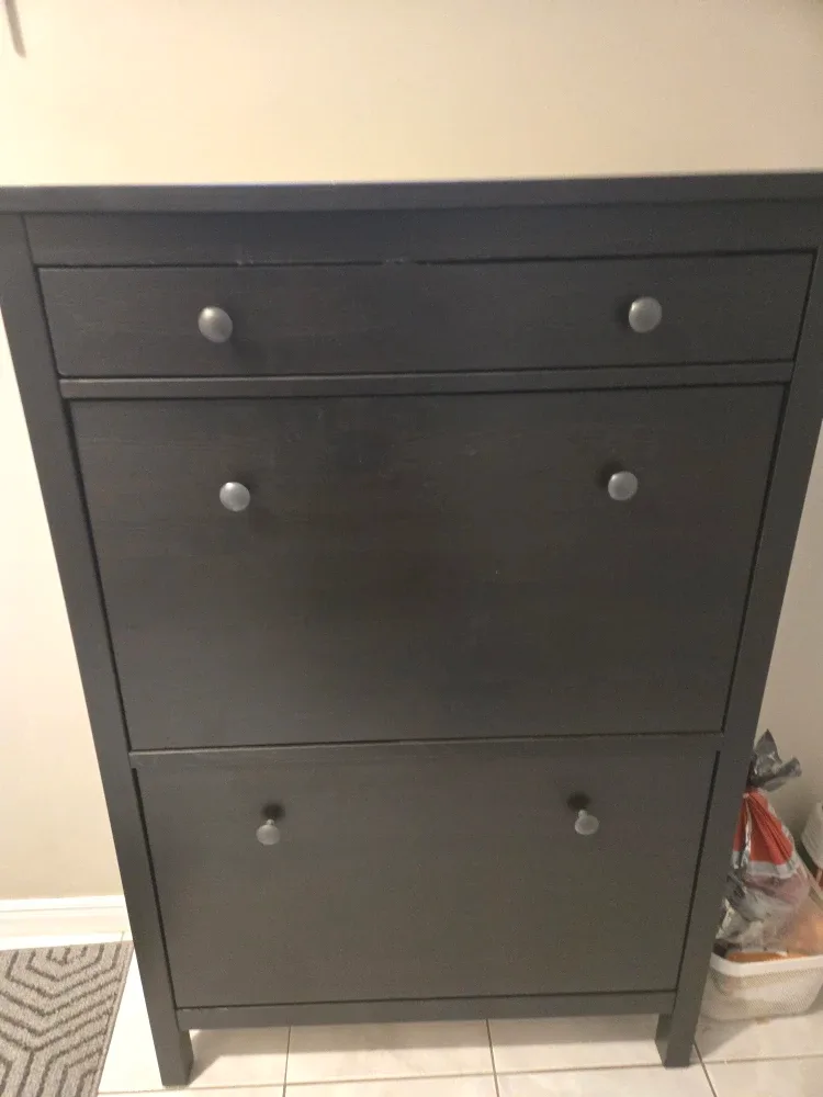 IKEA Hemnes Black-Brown Shoe Cabinet