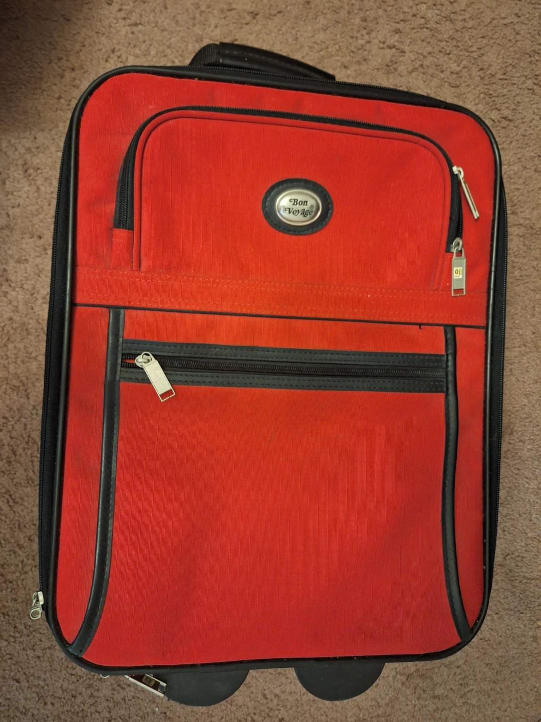 Red Bon Voyage Carry-On Suitcase