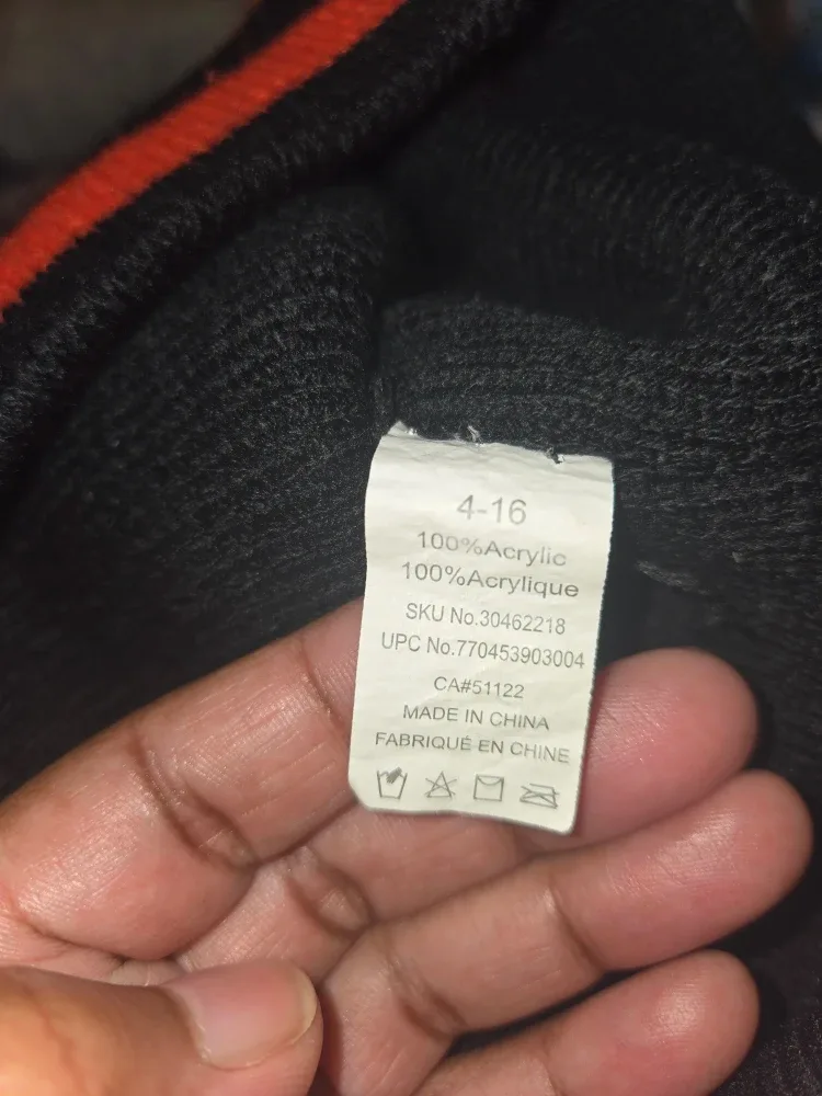 Black & Orange Striped Toque - Size 4-16 and Scarf for kids✨️🧣 image indicator(2)