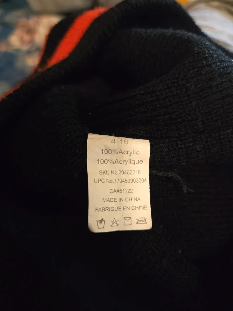 Black & Orange Striped Toque - Size 4-16 and Scarf for kids✨️🧣 image indicator(3)