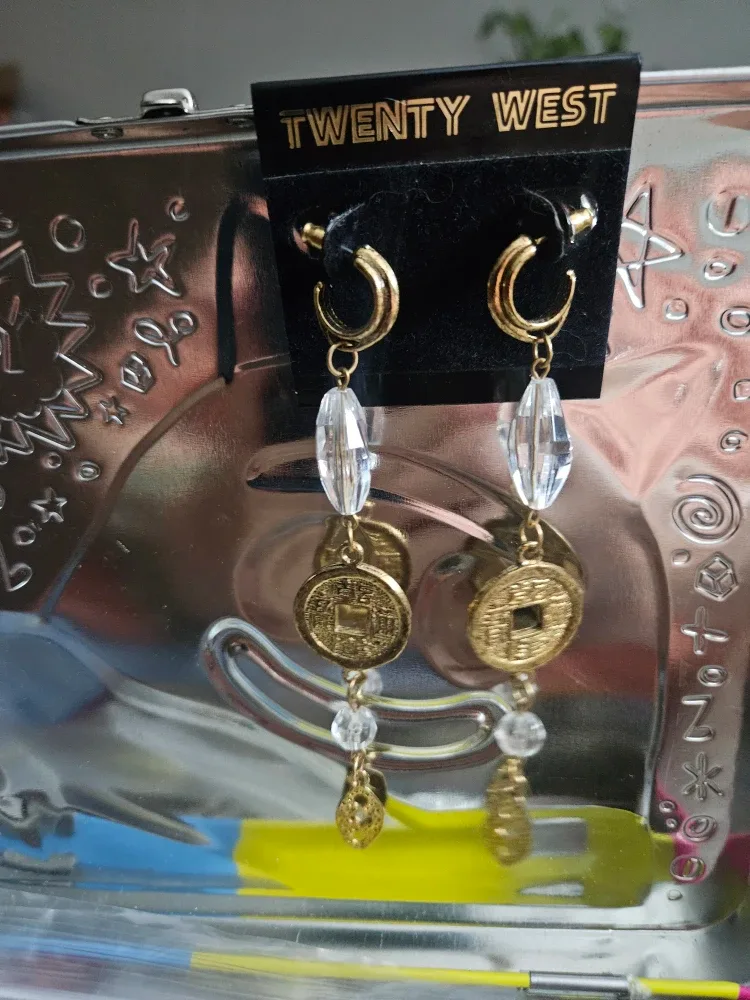 Twenty West Feng Shui Lucite   Dangle Earrings