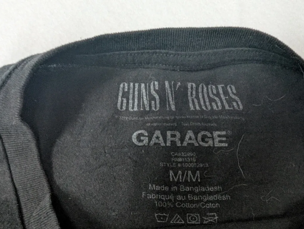 Guns N' Roses Garage Black T-shirt - Size M image indicator(3)