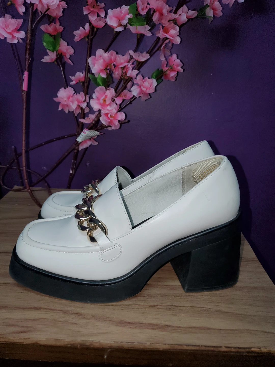 Call It Spring White Platform Loafers -- Size 8 - photo 3