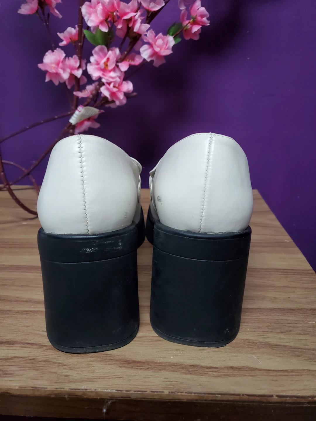 Call It Spring White Platform Loafers -- Size 8 - photo 4