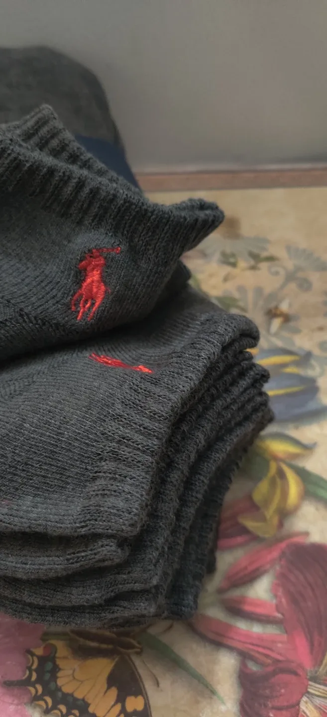 Polo Ralph Lauren Grey Socks, Size 6-12.5. 6 Pairs image indicator(4)