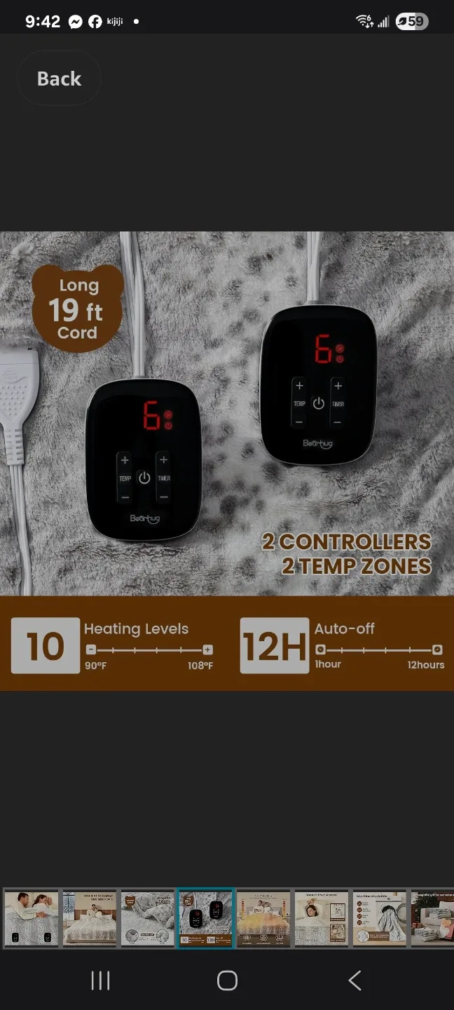 Queen/King Electric Blanket bear hug like new image indicator(4)