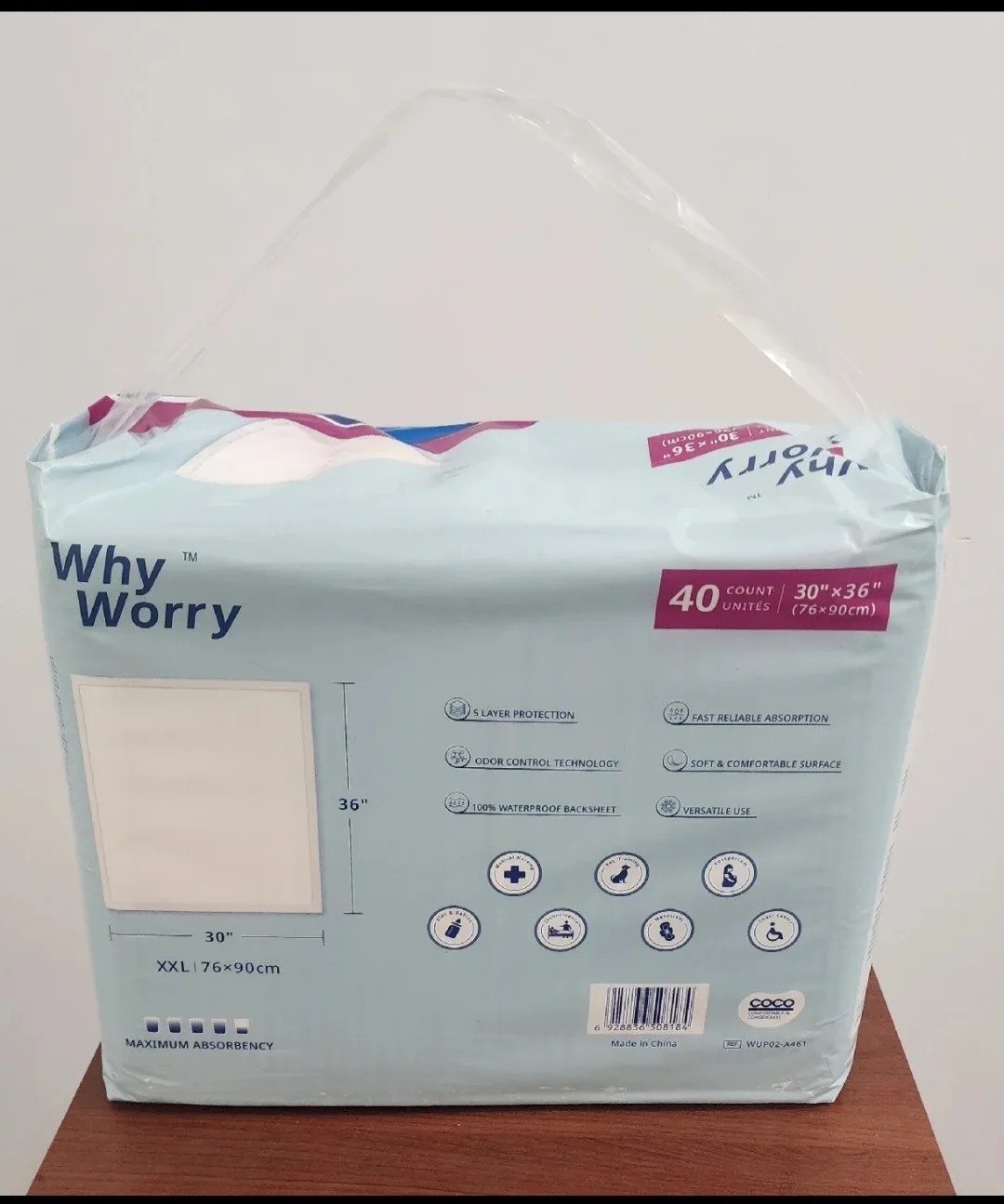 Why Worry Disposable Underpads XXL (40 count) image indicator(2)