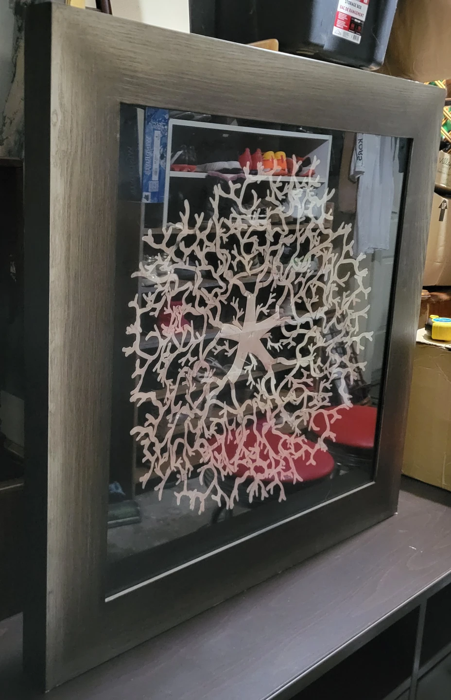 Coral Shadow Box Art - 35.5" x 35.5" - photo 3