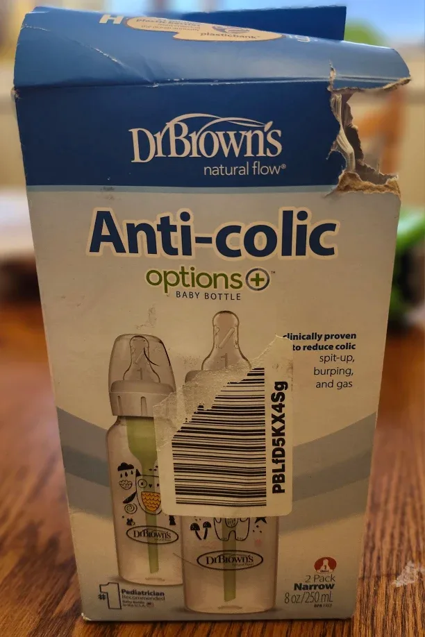 Dr. Brown's Anti-Colic Options+ Bottles, 8oz, Pack of 2