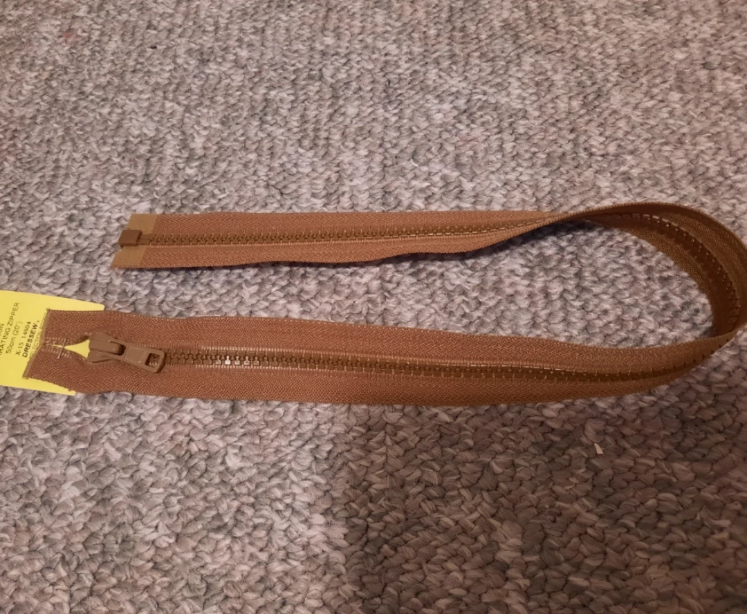 Brown Separating Zipper