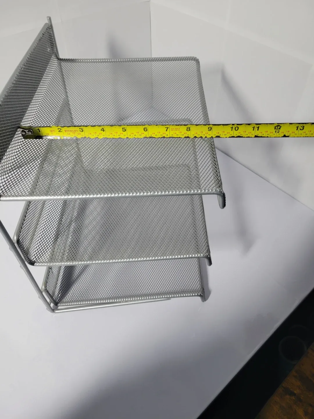Silver Metal Mesh 3-Tier Desk Organizer image indicator(3)