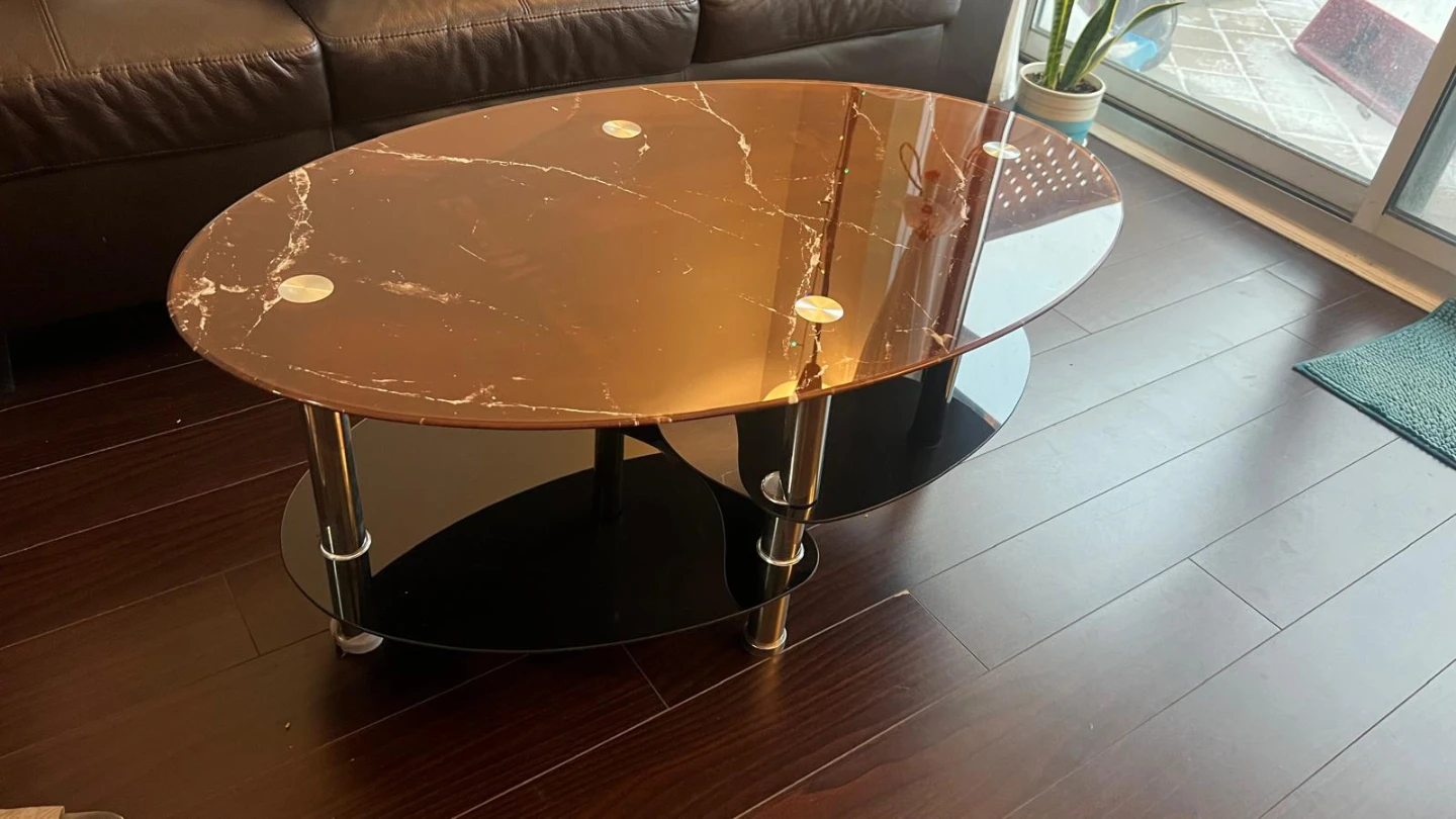Oval Glass Coffee Table - photo 3