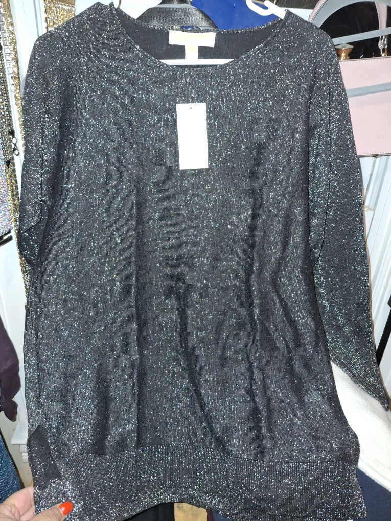 Michael Kors Black Glitter Sweater - Size M