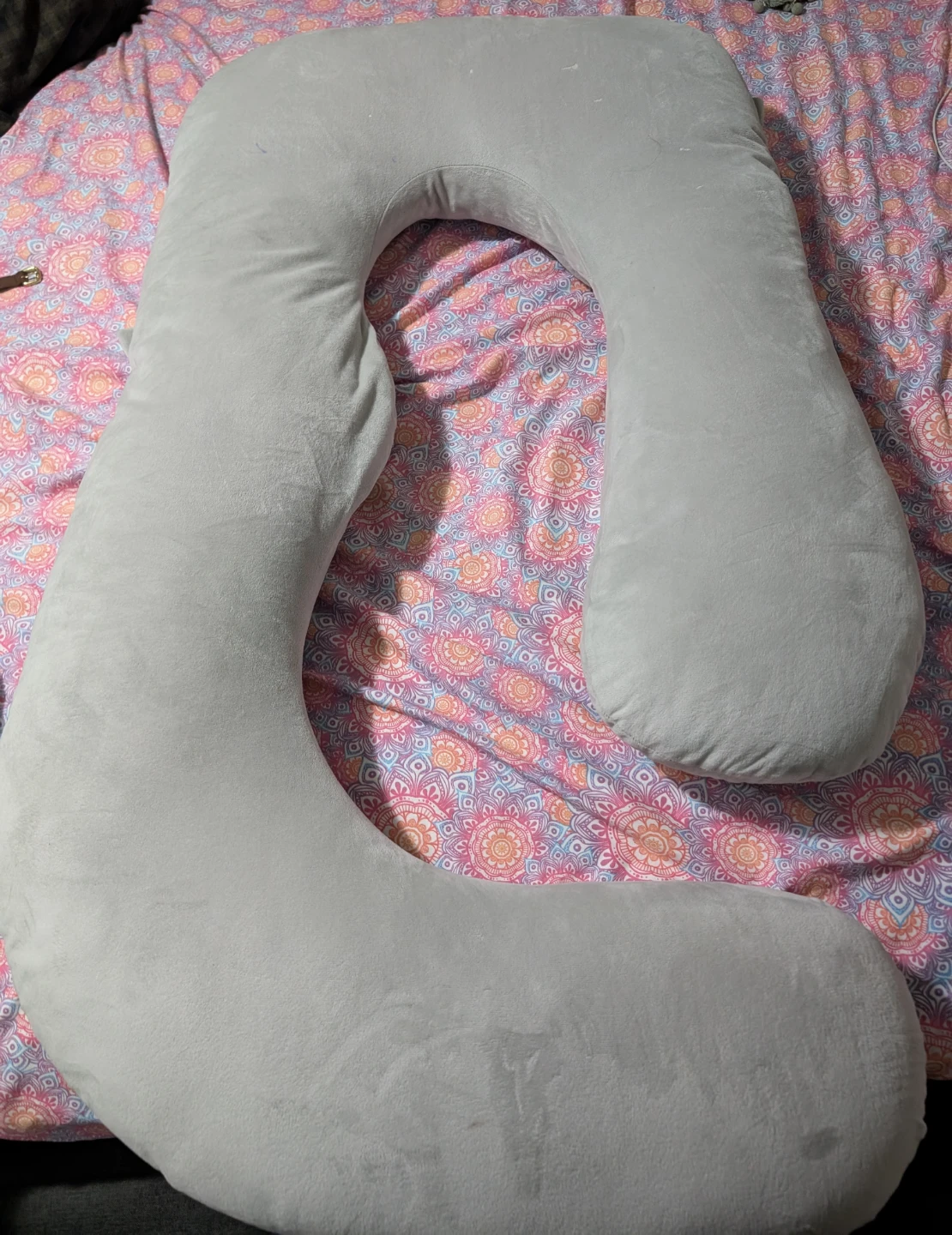 Grey Full Body Pregnancy Pillow