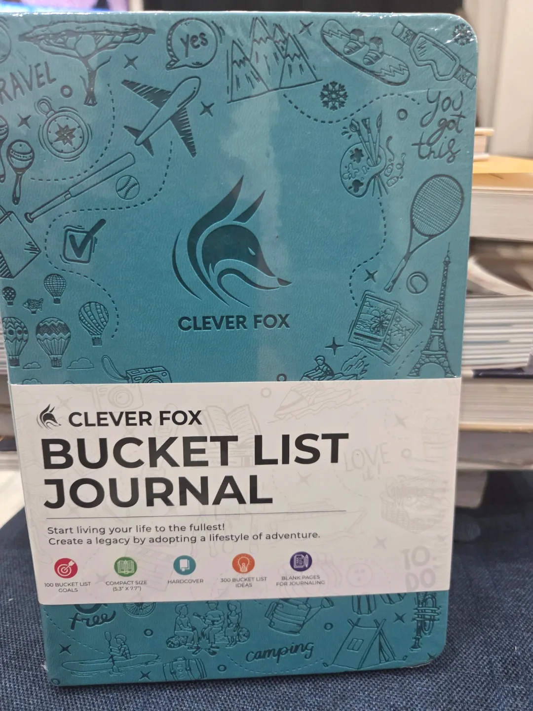 Clever Fox Bucket List Journal  (Turquoise) image indicator(3)