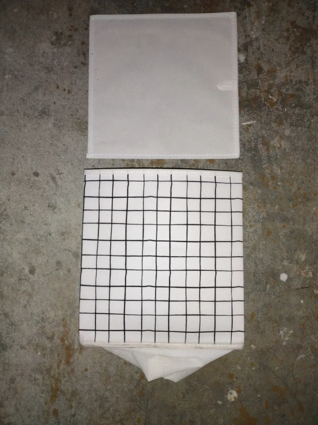 White Fabric Storage Cube - Grid Pattern #Cleanout image indicator(4)