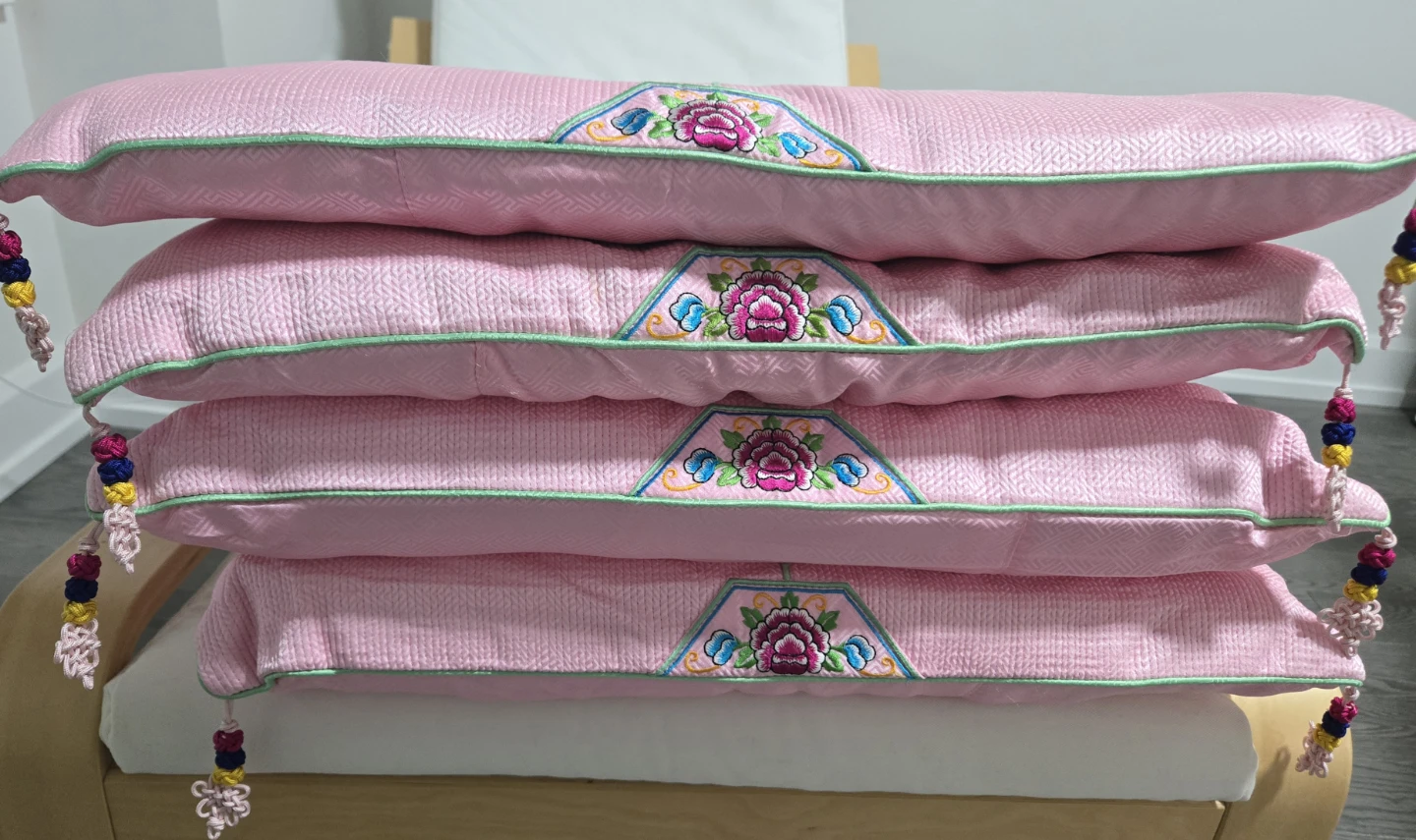 Korean traditional Pink sitting cushions(Set of 4) - photo 3