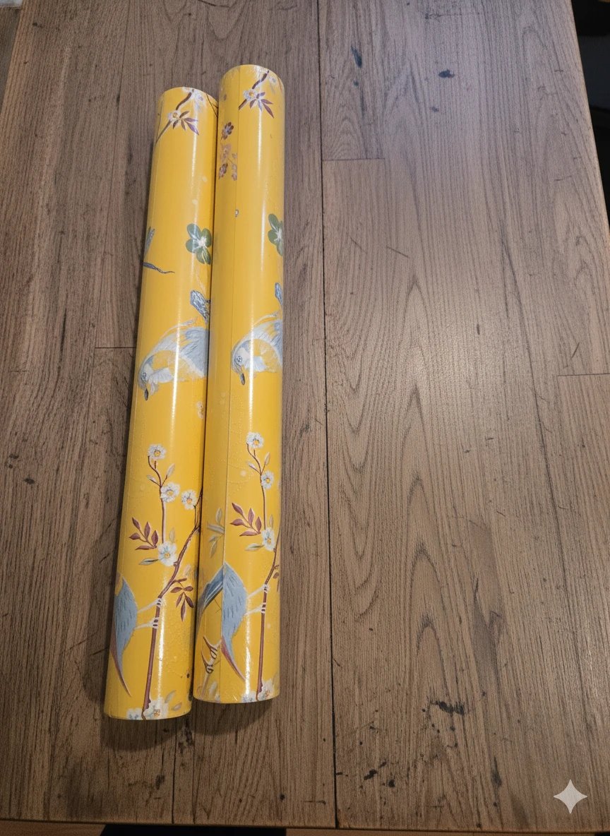 Moore Garden Floral Bird Wallpaper - Yellow 20 meter - photo 2