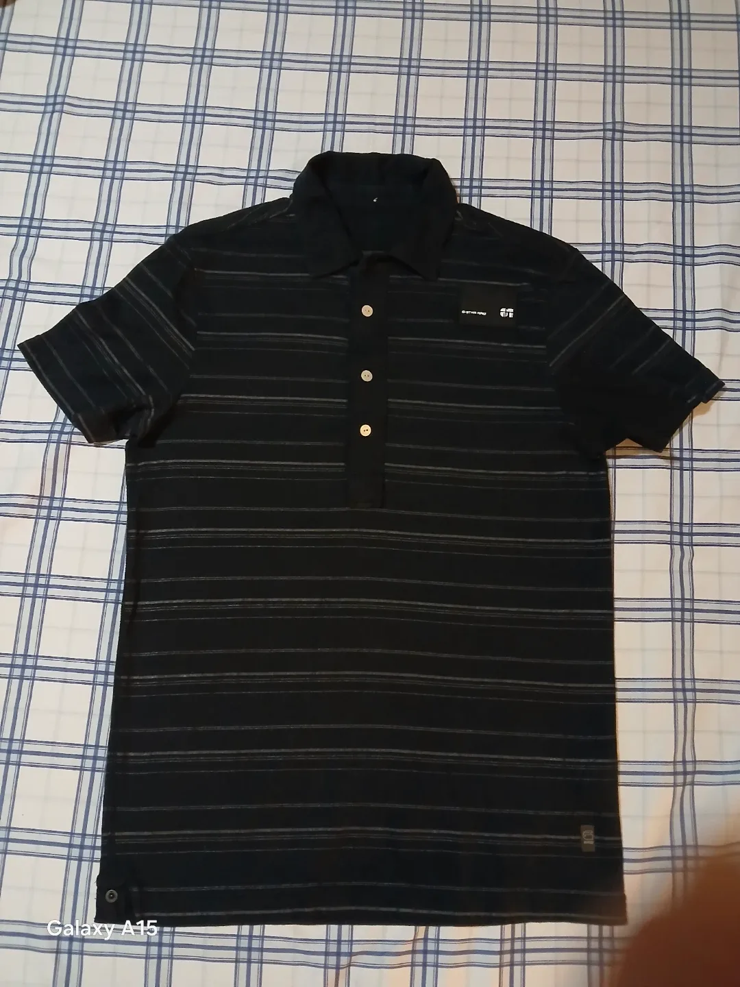 G-Star Raw Black Striped Polo Shirt