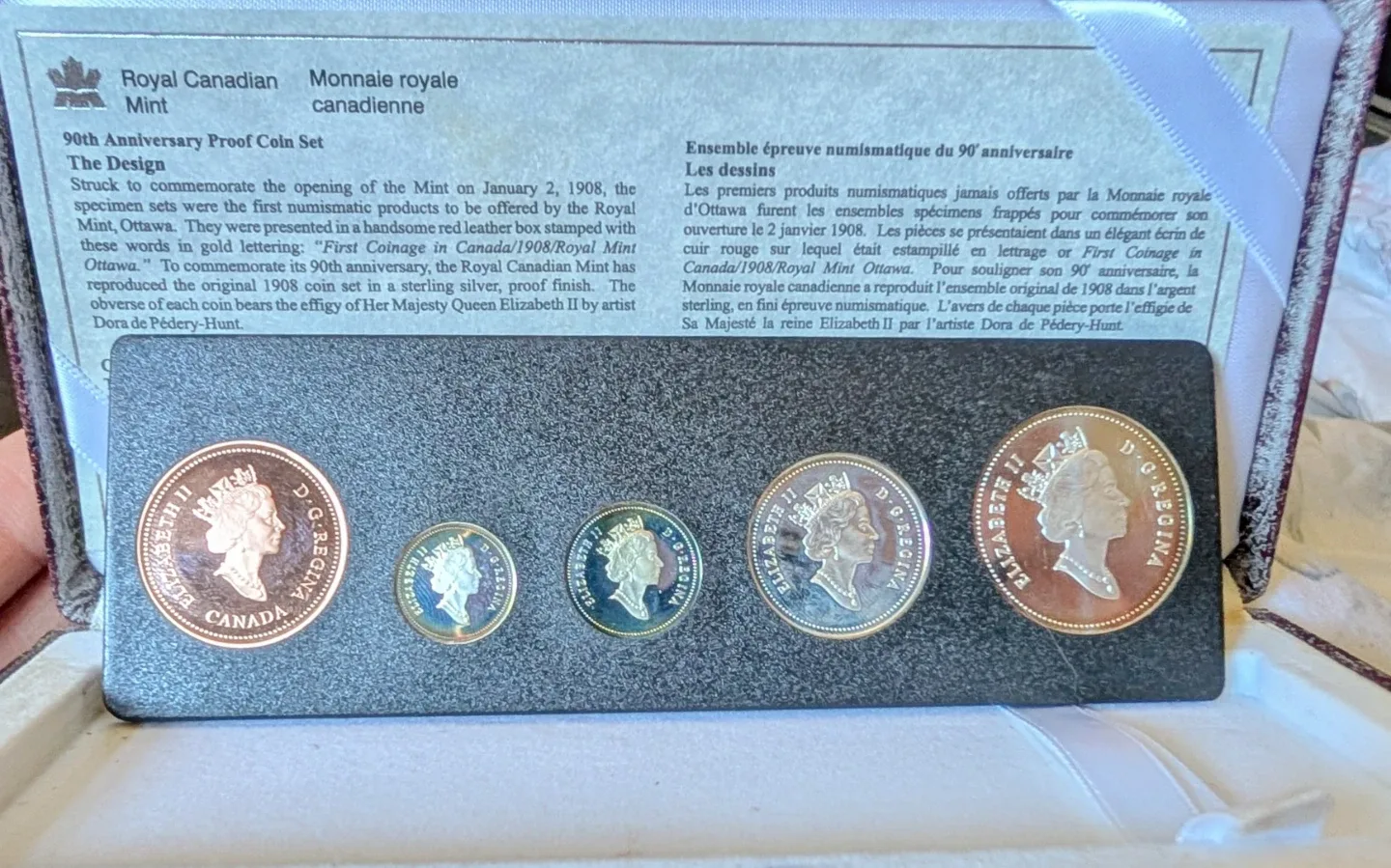 1908-1998 Canadian Sterling Silver Coin Set