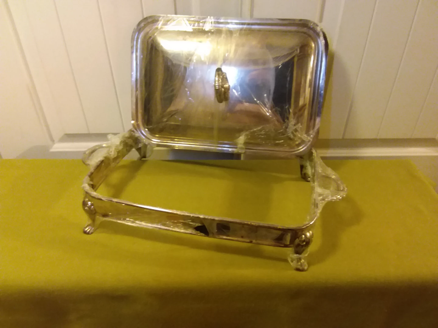 ➡️ Lrg Size - 925 - Silver Plated Serving Chafing Dish w / Lid - photo 2