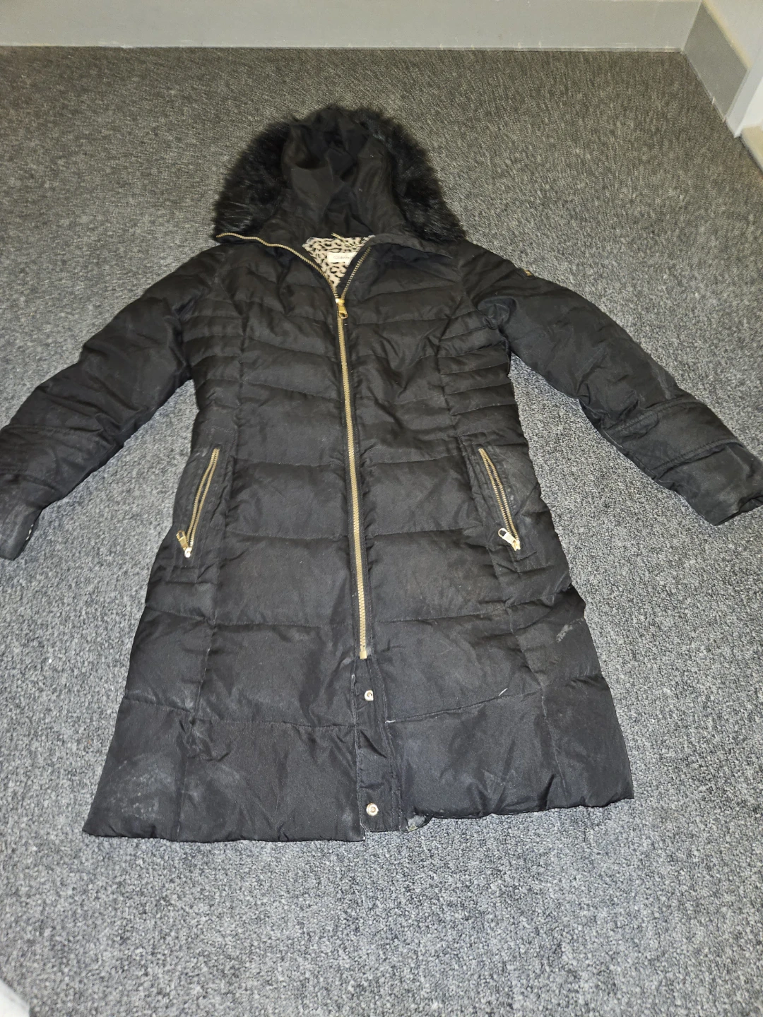 Calvin Klein Black Puffer Coat - Size S/P