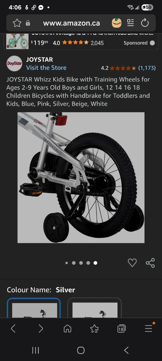 Whizz Kids Bike with Training Wheels New image indicator(5)