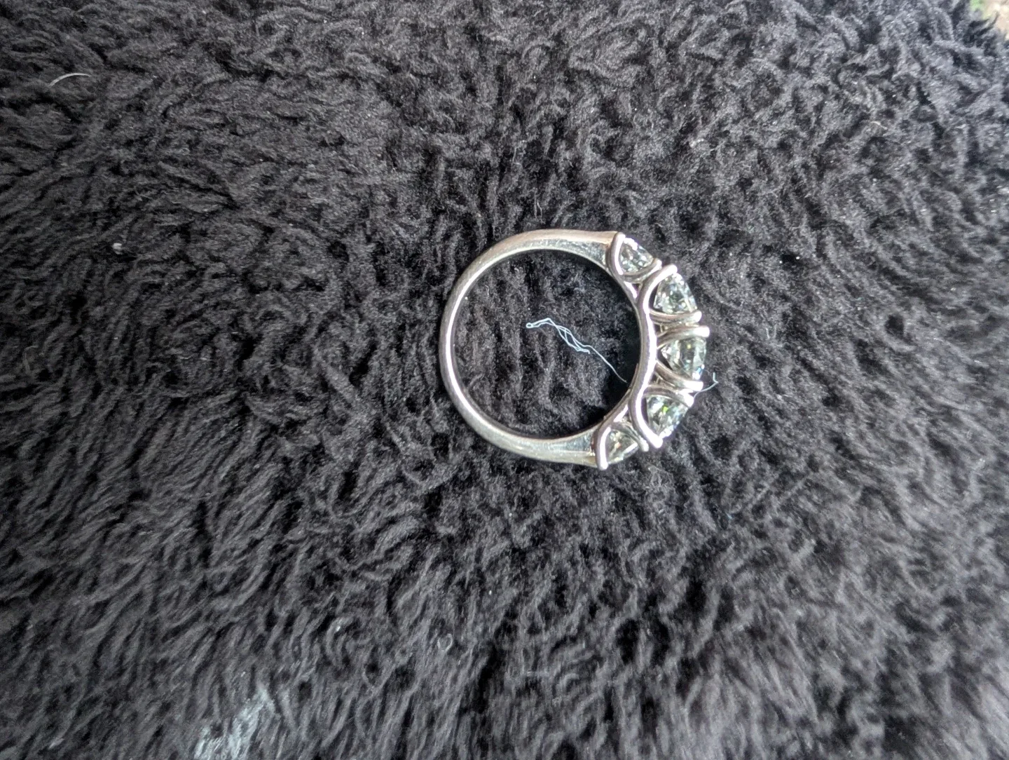 Size 7/7.5 Sterling silver VVS 2 moissanite ring
