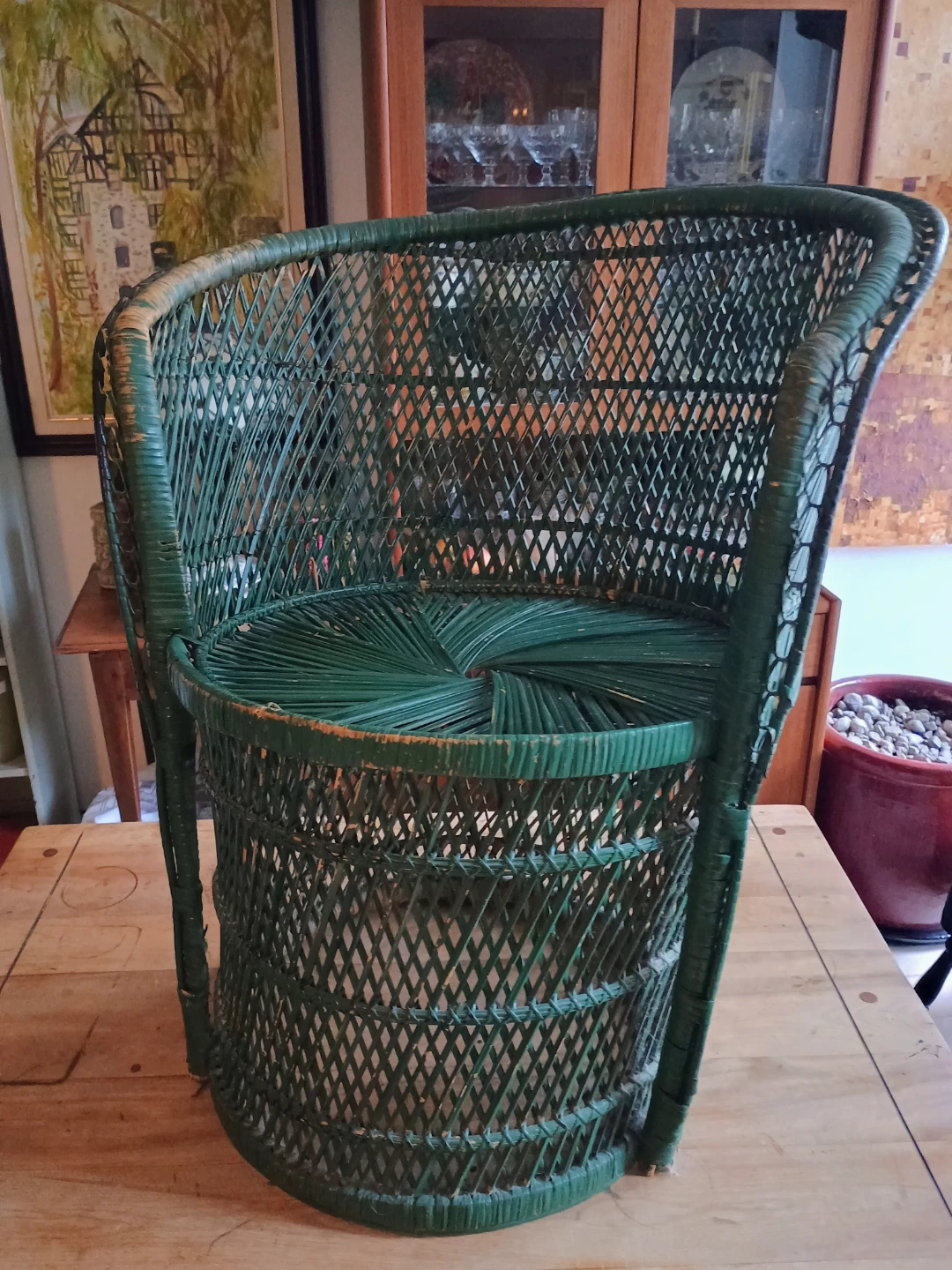 Green Ratan Chair