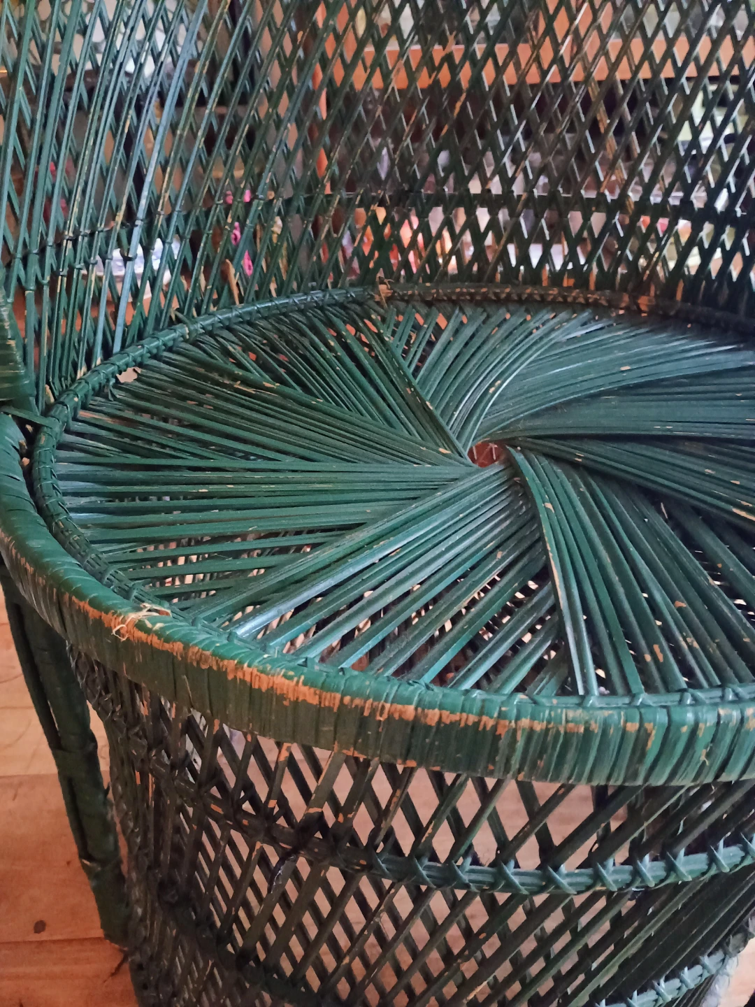 Green Ratan Chair - photo 2