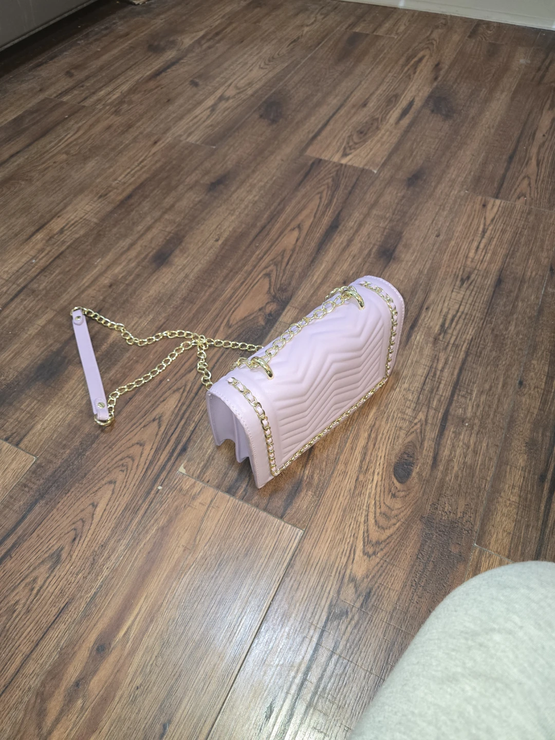 Pink Quilted Chain Shoulder Bag - photo 2