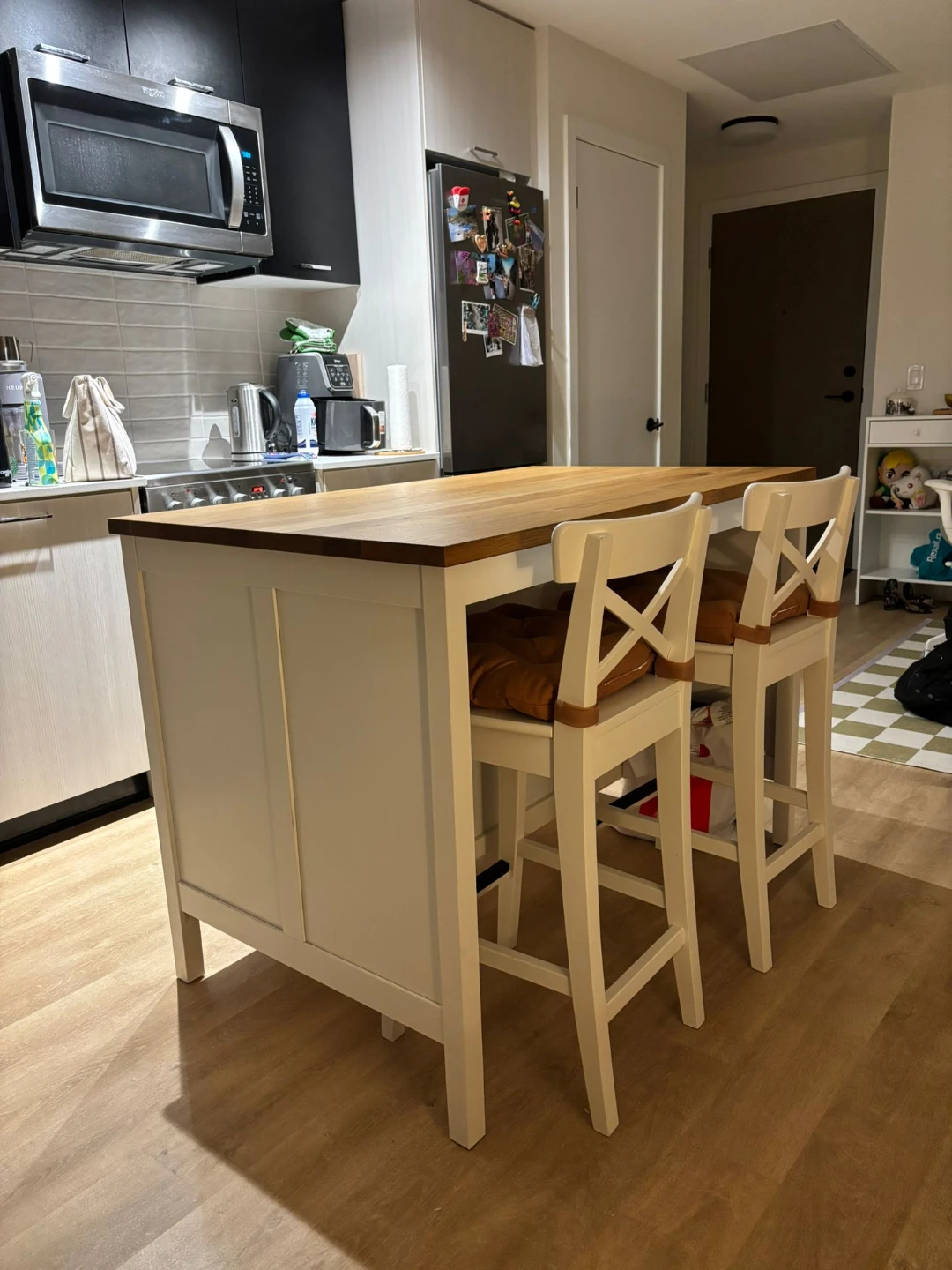 IKEA Kitchen Island + Bar Stools