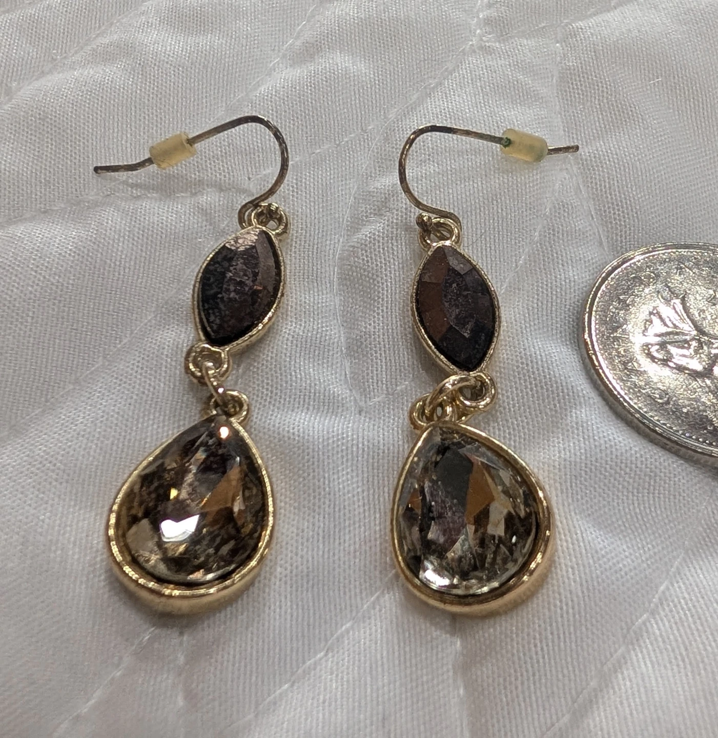 Drop Earrings with Gold Tone Finish