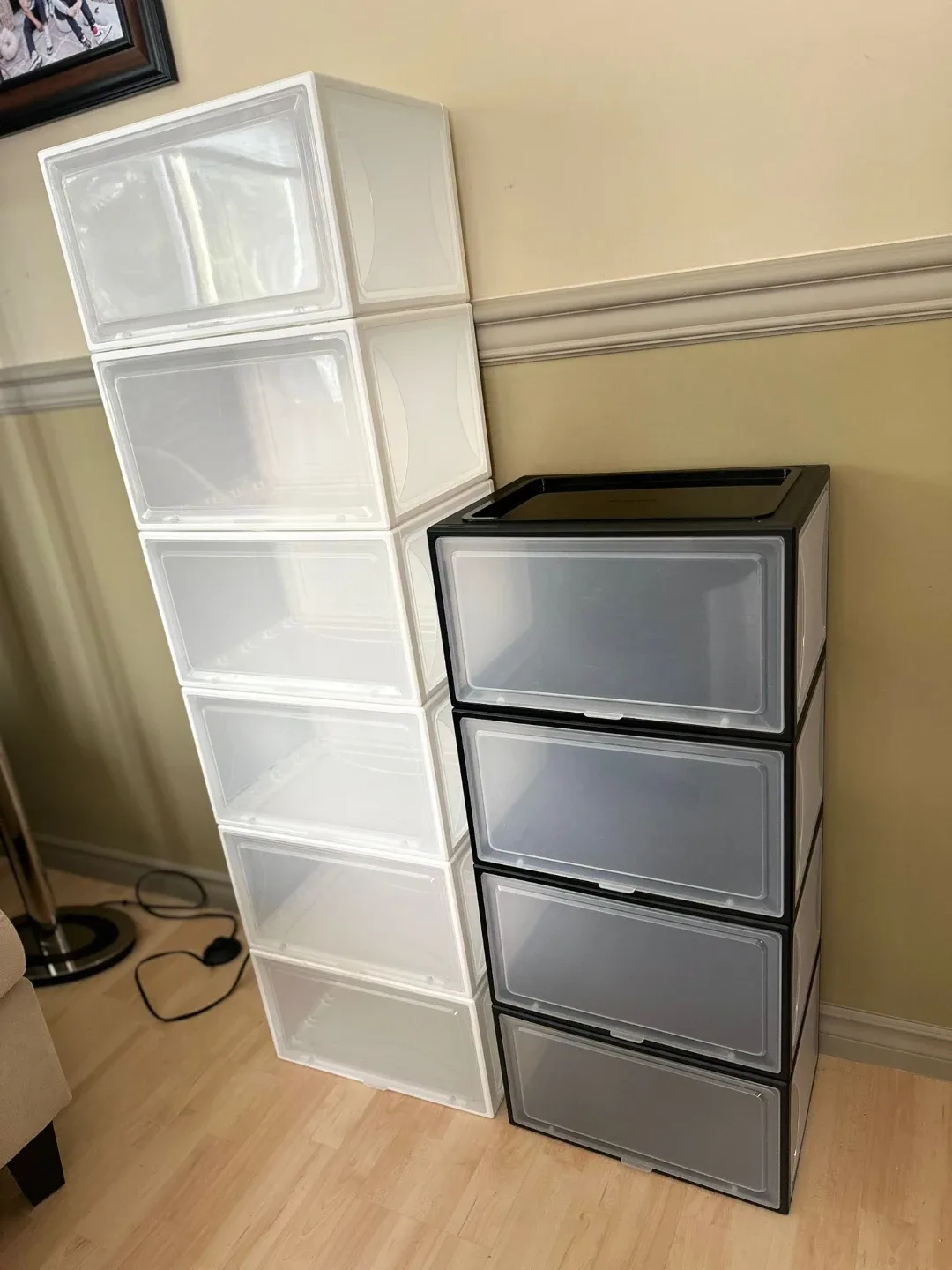 Shoe Storage Boxes - White & Black image indicator(2)