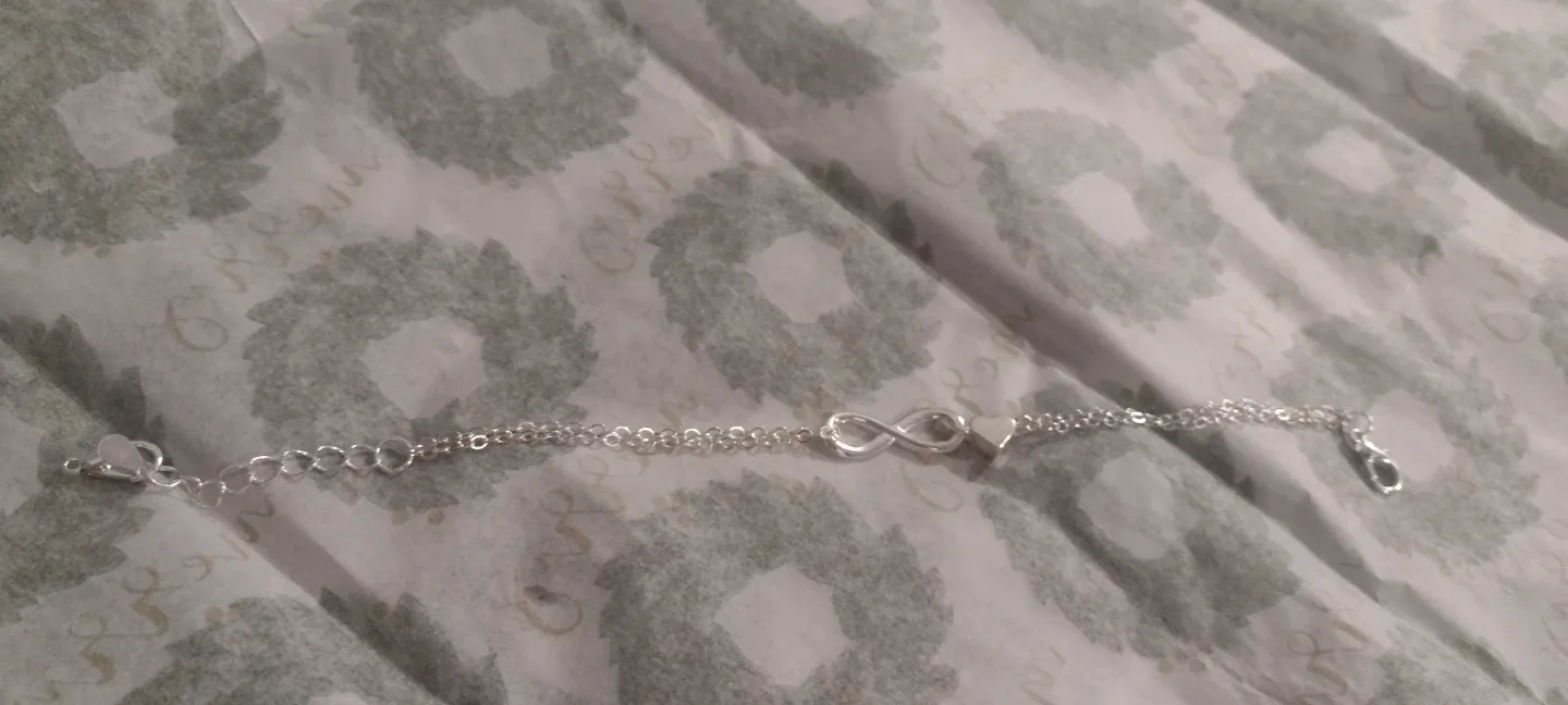 Sterling Silver Infinity Heart Bracelet