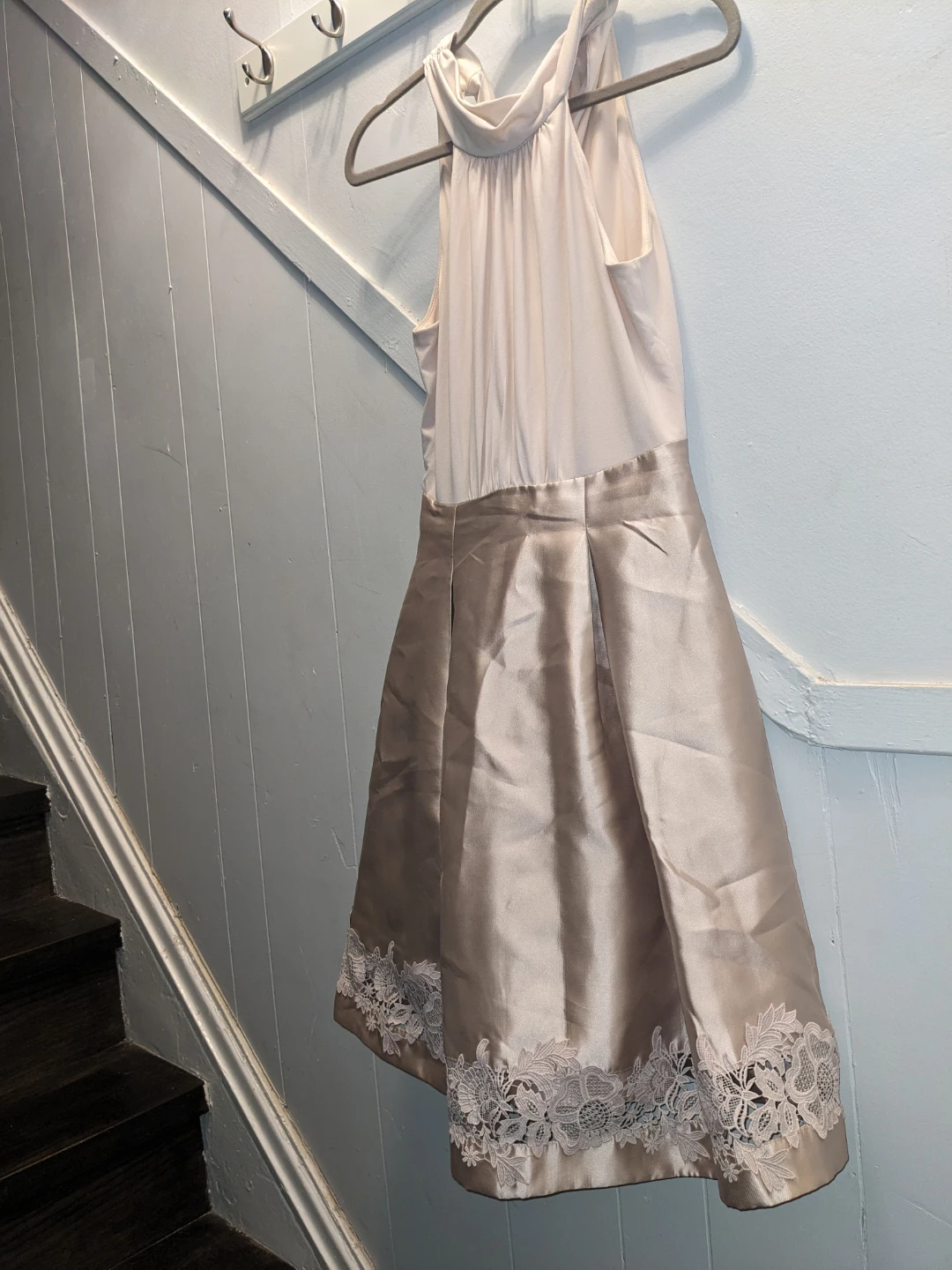 Champagne pleated dress