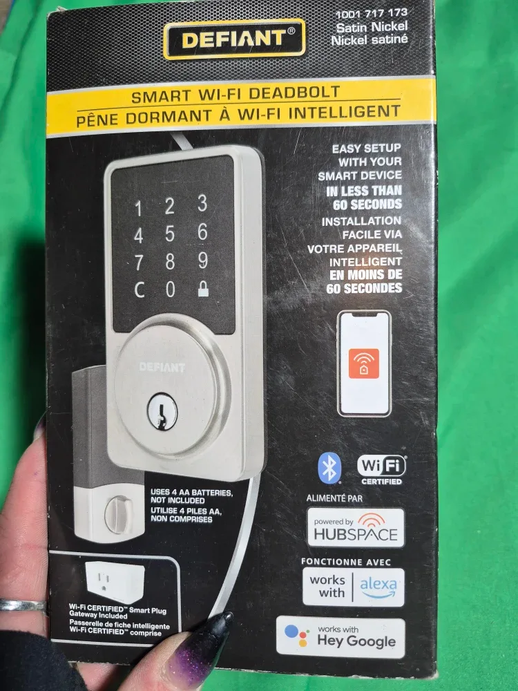 Defiant Smart Wi-Fi Deadbolt - Satin Nickel Finish