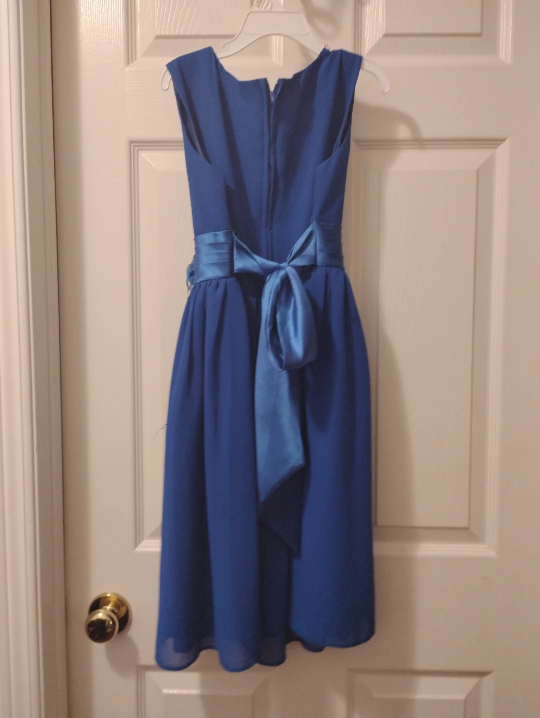 Blue Dress with a flower - photo 2