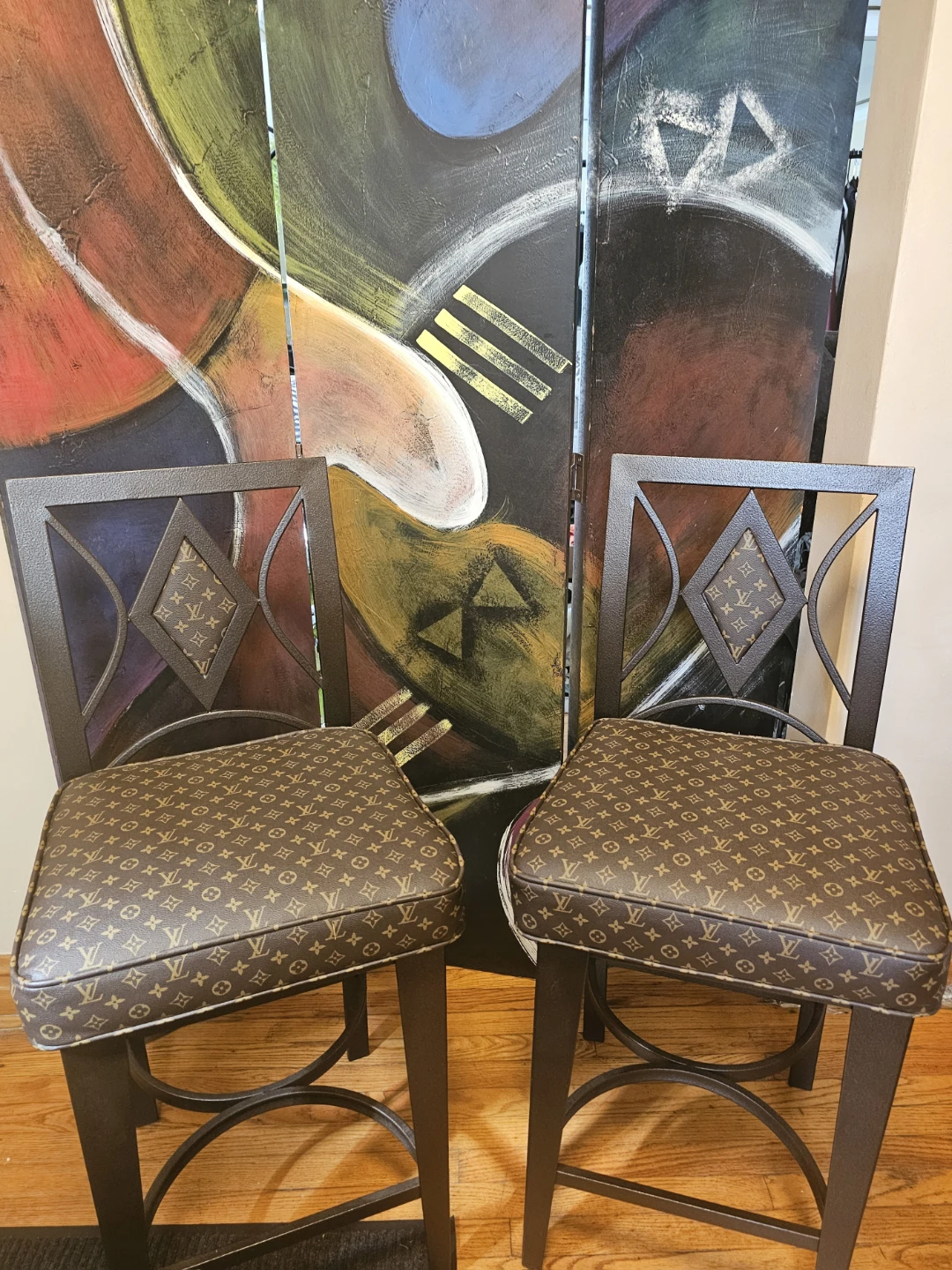 Louis Vuitton Inspired Bar Stools - Set of 2 - photo 2