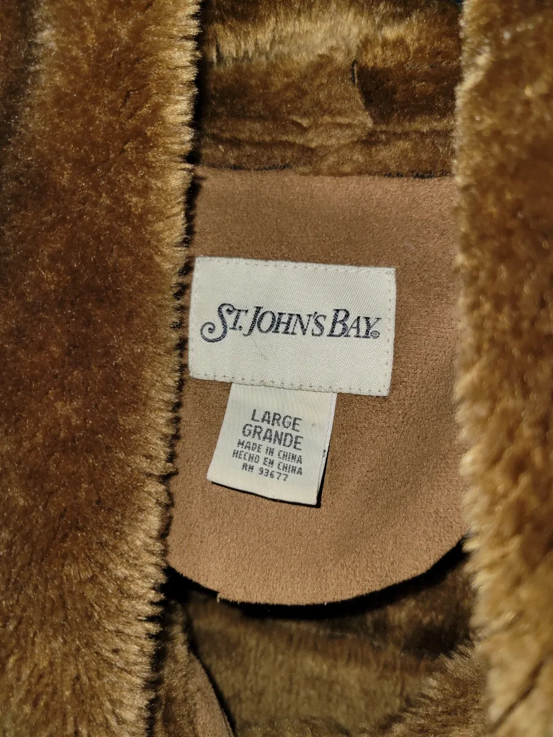 St. John's Bay Large Brown Faux Fur Coat