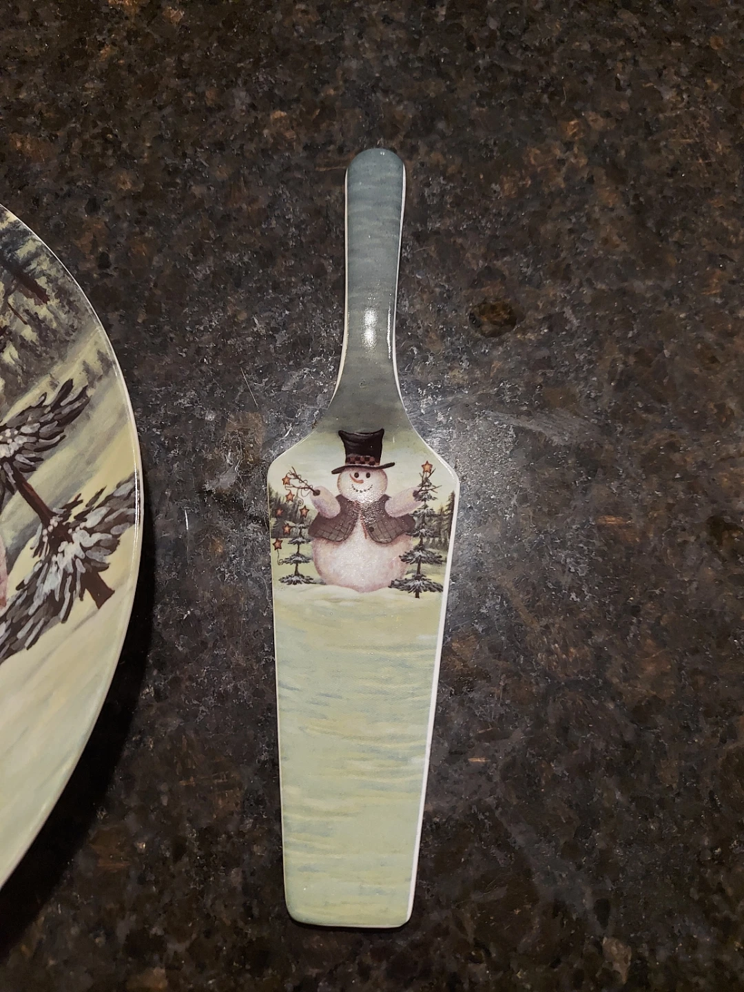Snowman Plate and Server Set - photo 4